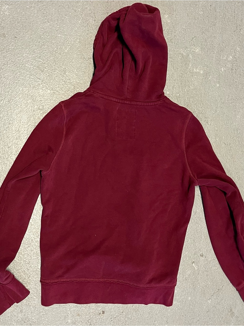 Aeropostale Burgundy Hooded Sweatshirt with Logo Applique - Picture 5 of 5